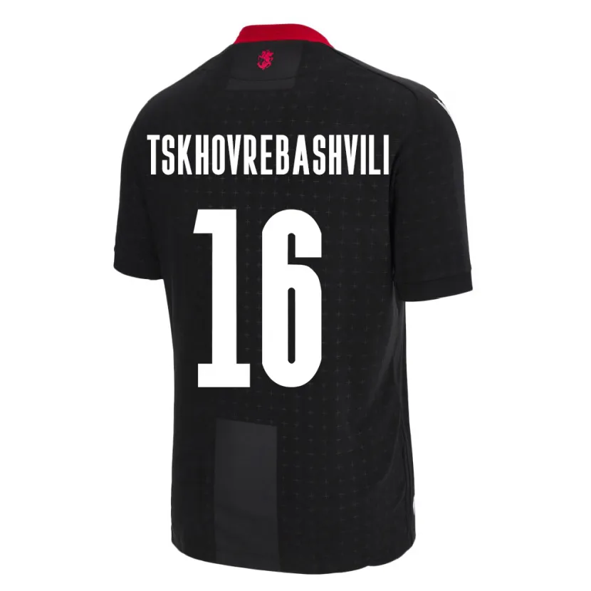 Danxen Pánské Georgia Nikoloz Tskhovrebashvili #16 Černá Daleko Hráčské Dresy 24-26 Dres
