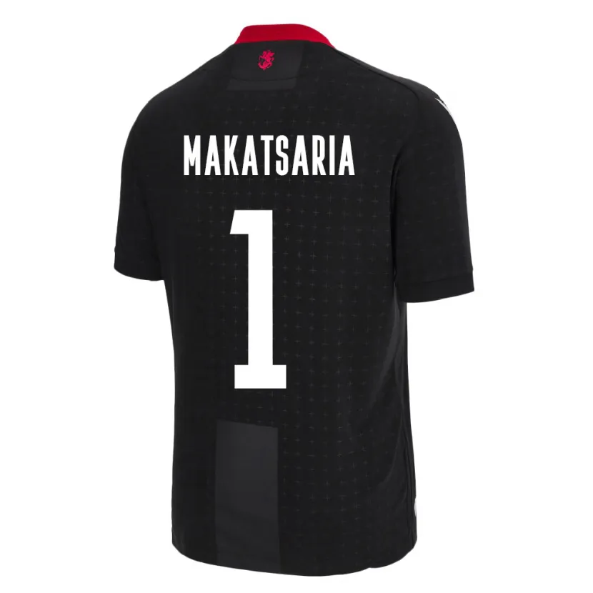 Danxen Pánské Georgia Mikheil Makatsaria #1 Černá Daleko Hráčské Dresy 24-26 Dres