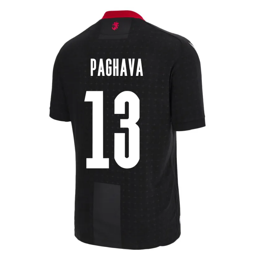 Danxen Pánské Georgia Davit Paghava #13 Černá Daleko Hráčské Dresy 24-26 Dres
