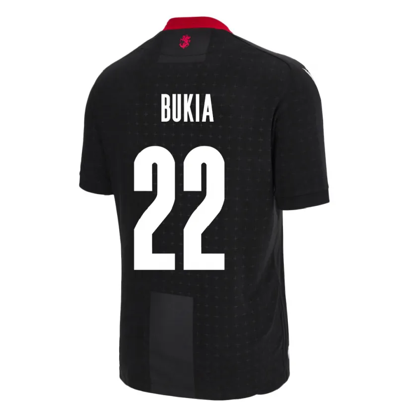 Danxen Pánské Georgia Davit Bukia #22 Černá Daleko Hráčské Dresy 24-26 Dres