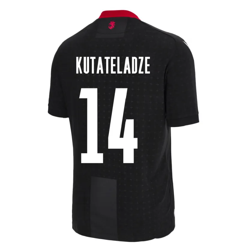 Danxen Pánské Georgia Alexandre Kutateladze #14 Černá Daleko Hráčské Dresy 24-26 Dres