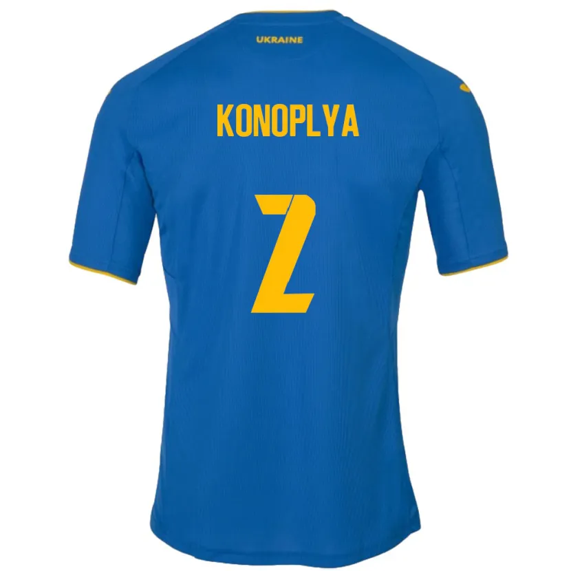 Danxen Pánské Ukrajina Yukhym Konoplya #2 Modrý Daleko Hráčské Dresy 24-26 Dres