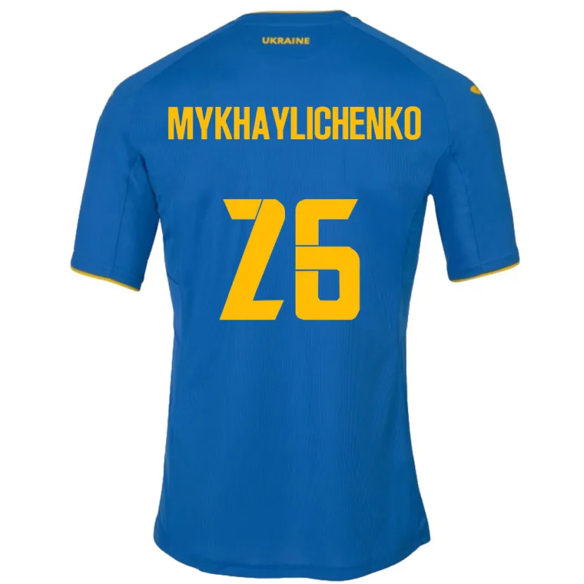 Danxen Pánské Ukrajina Bogdan Mykhaylichenko #26 Modrý Daleko Hráčské Dresy 24-26 Dres