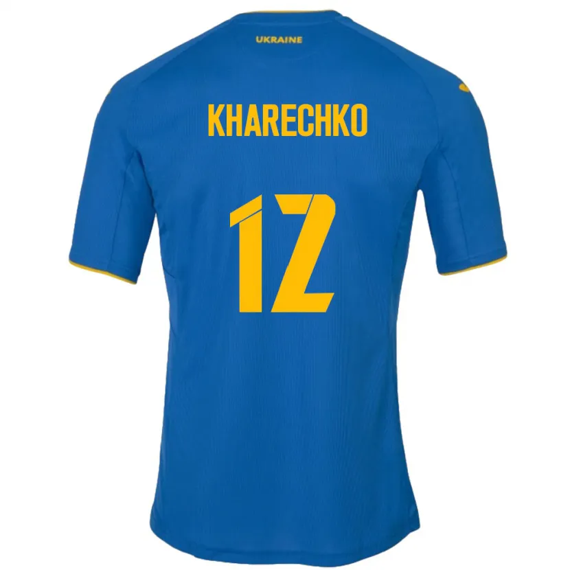 Danxen Pánské Ukrajina Oleksandr Kharechko #12 Modrý Daleko Hráčské Dresy 24-26 Dres