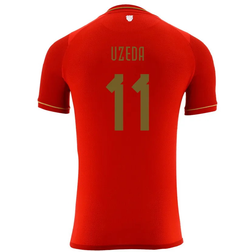 Danxen Pánské Bolívie Javier Uzeda #11 Červené Daleko Hráčské Dresy 24-26 Dres