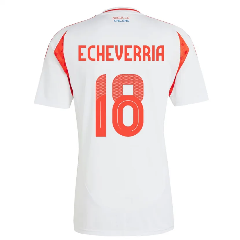 Danxen Pánské Chile Rodrigo Echeverría #18 Bílý Daleko Hráčské Dresy 24-26 Dres