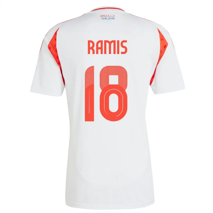 Danxen Pánské Chile Oliver Ramis #18 Bílý Daleko Hráčské Dresy 24-26 Dres