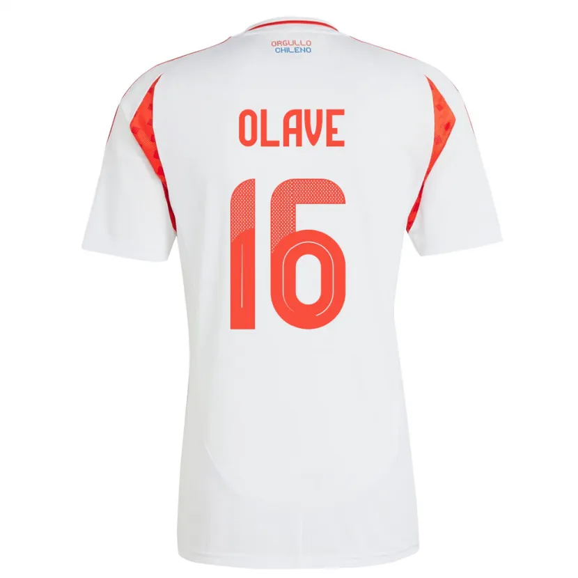 Danxen Pánské Chile Isidora Olave #16 Bílý Daleko Hráčské Dresy 24-26 Dres