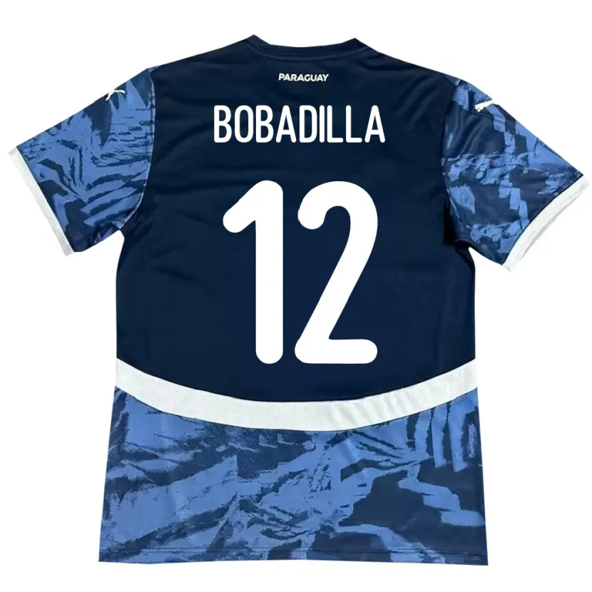Danxen Pánské Paraguay Alicia Bobadilla #12 Modrý Daleko Hráčské Dresy 24-26 Dres
