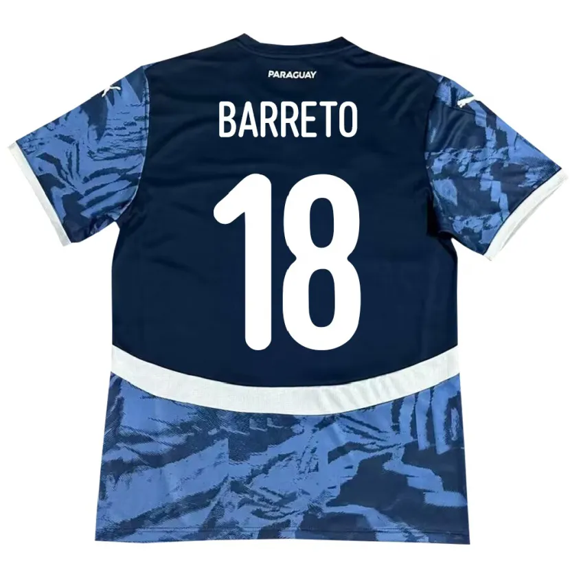 Danxen Pánské Paraguay Liz Barreto #18 Modrý Daleko Hráčské Dresy 24-26 Dres