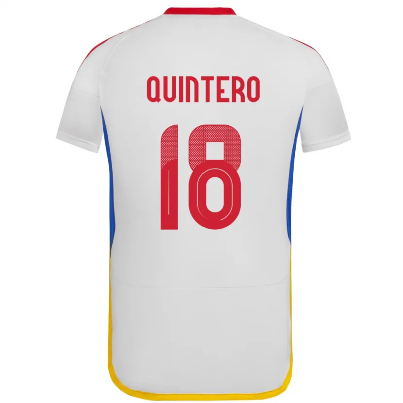 Danxen Pánské Venezuela Jesús Quintero #18 Bílý Daleko Hráčské Dresy 24-26 Dres