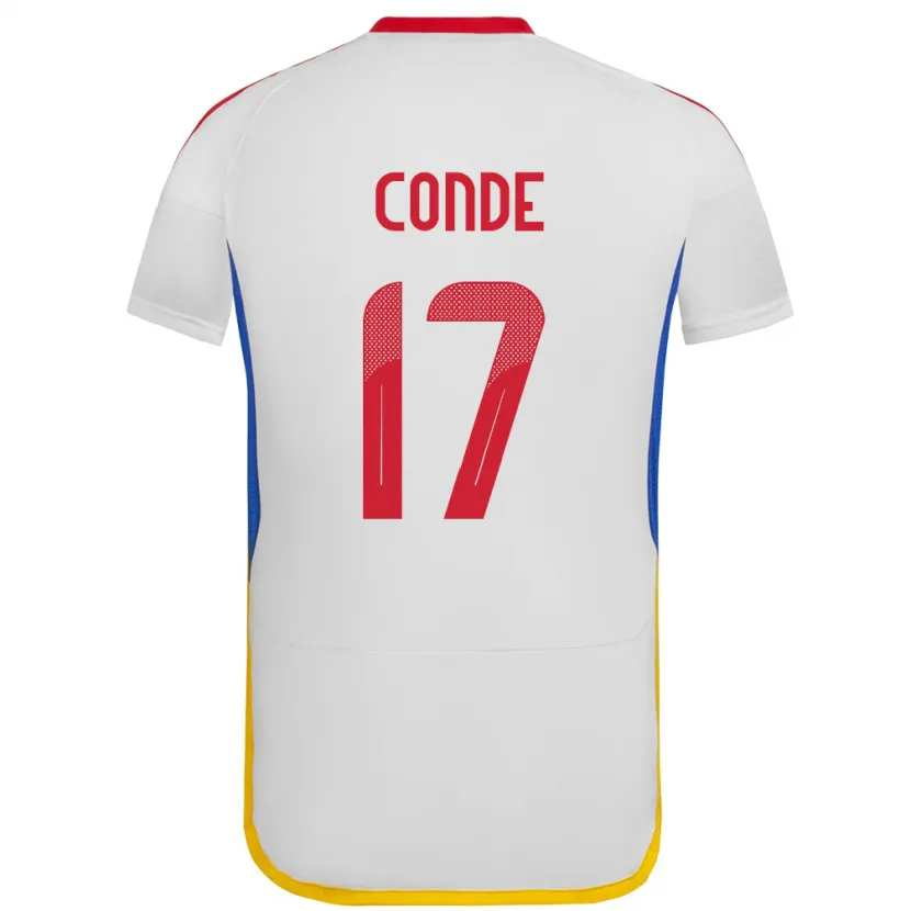 Danxen Pánské Venezuela Óscar Conde #17 Bílý Daleko Hráčské Dresy 24-26 Dres
