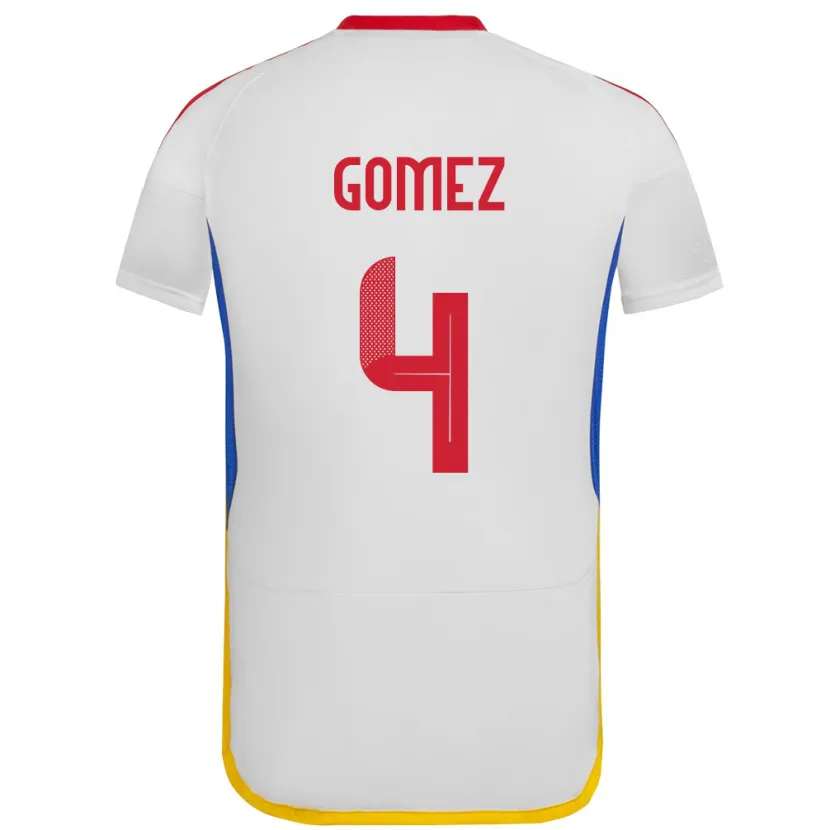 Danxen Pánské Venezuela Santiago Gómez #4 Bílý Daleko Hráčské Dresy 24-26 Dres