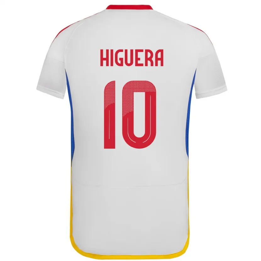 Danxen Pánské Venezuela Enyerliannys Higuera #10 Bílý Daleko Hráčské Dresy 24-26 Dres