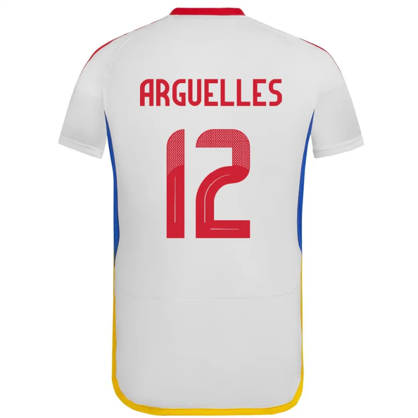 Danxen Pánské Venezuela Wilmary Argüelles #12 Bílý Daleko Hráčské Dresy 24-26 Dres
