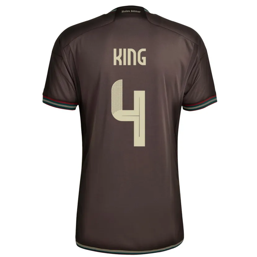 Danxen Pánské Jamajka Richard King #4 Noční Hnědá Daleko Hráčské Dresy 24-26 Dres