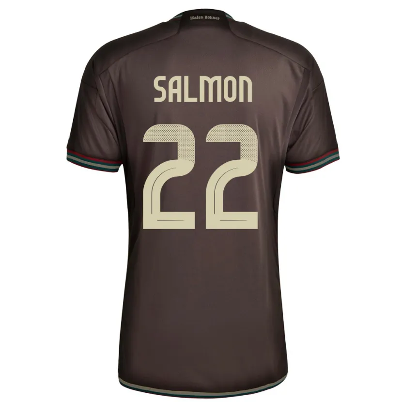 Danxen Pánské Jamajka Christina Salmon #22 Noční Hnědá Daleko Hráčské Dresy 24-26 Dres