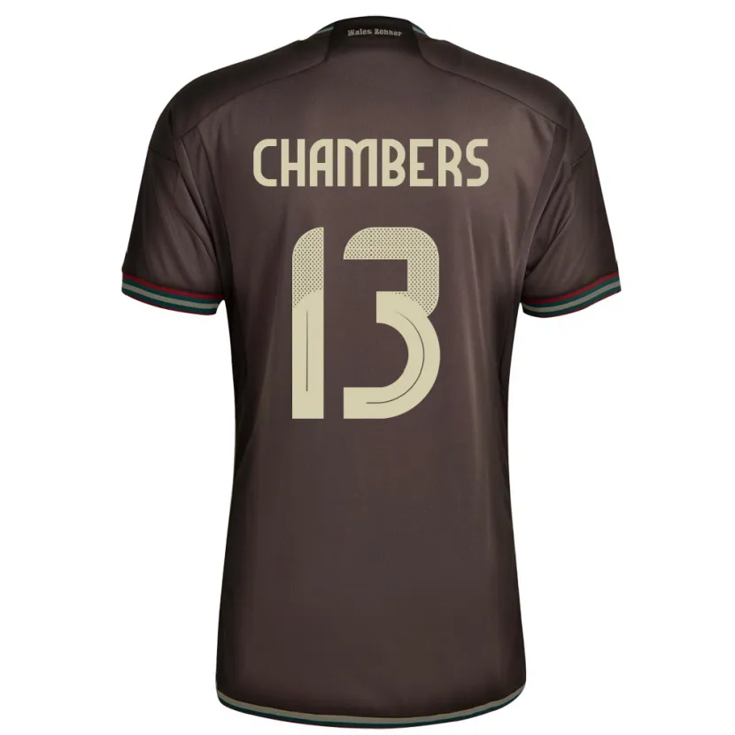Danxen Pánské Jamajka Chris-Ann Chambers #13 Noční Hnědá Daleko Hráčské Dresy 24-26 Dres