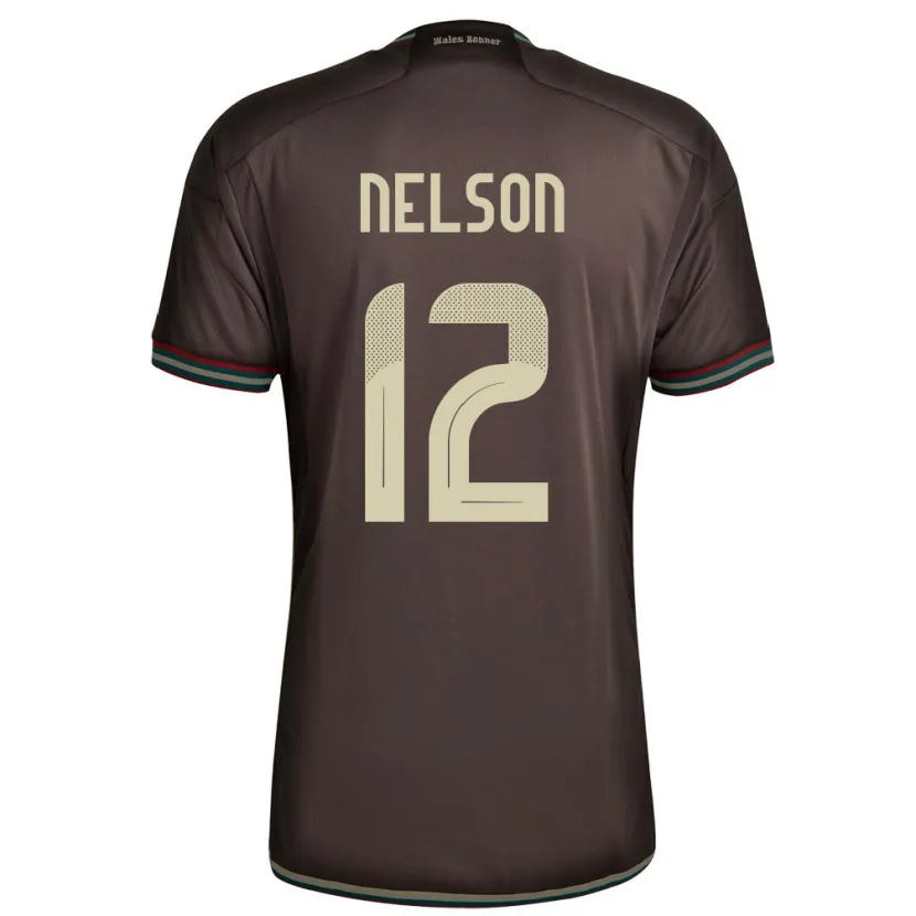Danxen Pánské Jamajka Tyiesha Nelson #12 Noční Hnědá Daleko Hráčské Dresy 24-26 Dres