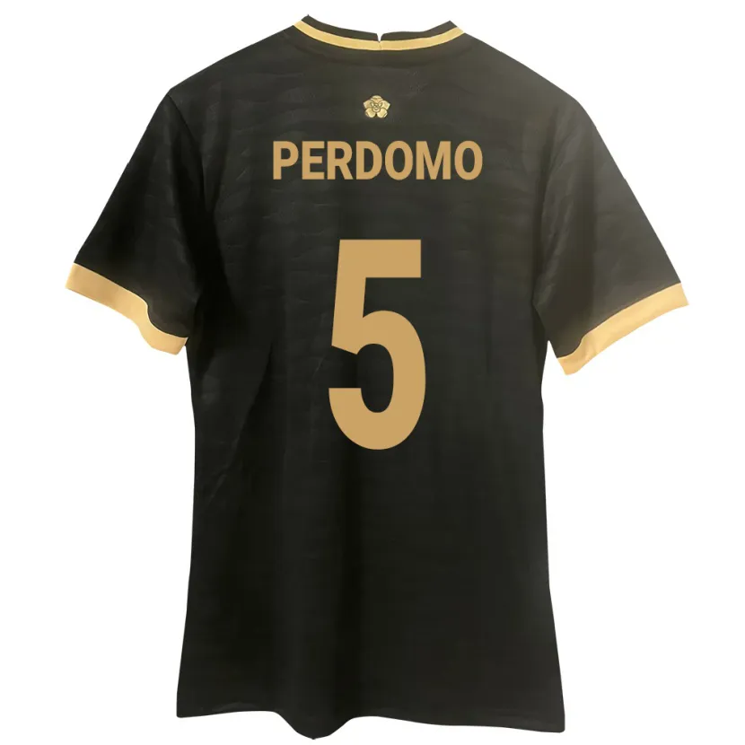 Danxen Pánské Panama Reyniel Perdomo #5 Černá Daleko Hráčské Dresy 24-26 Dres