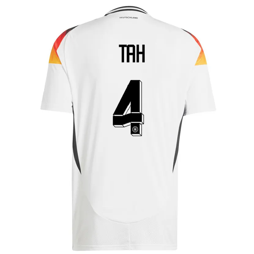 Danxen Dámské Německo Jonathan Tah #4 Bílý Domů Hráčské Dresy 24-26 Dres