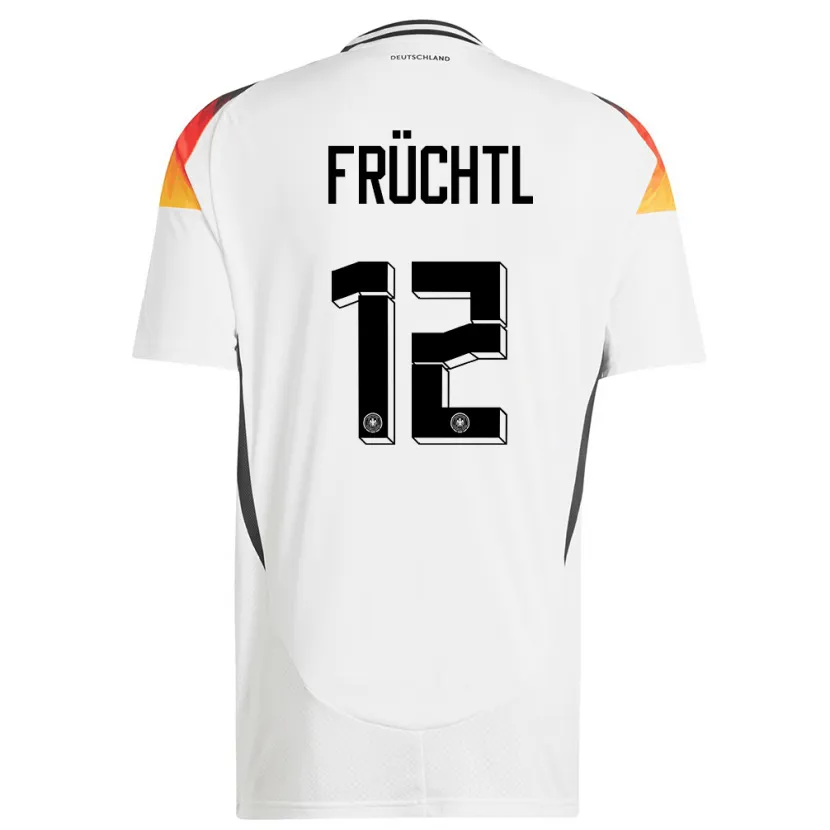 Danxen Dámské Německo Christian Fruchtl #12 Bílý Domů Hráčské Dresy 24-26 Dres