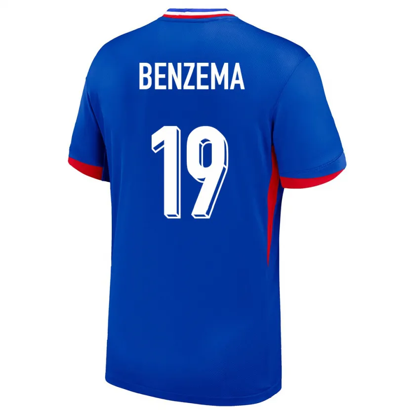 Danxen Dámské Francie Karim Benzema #19 Modrý Domů Hráčské Dresy 24-26 Dres