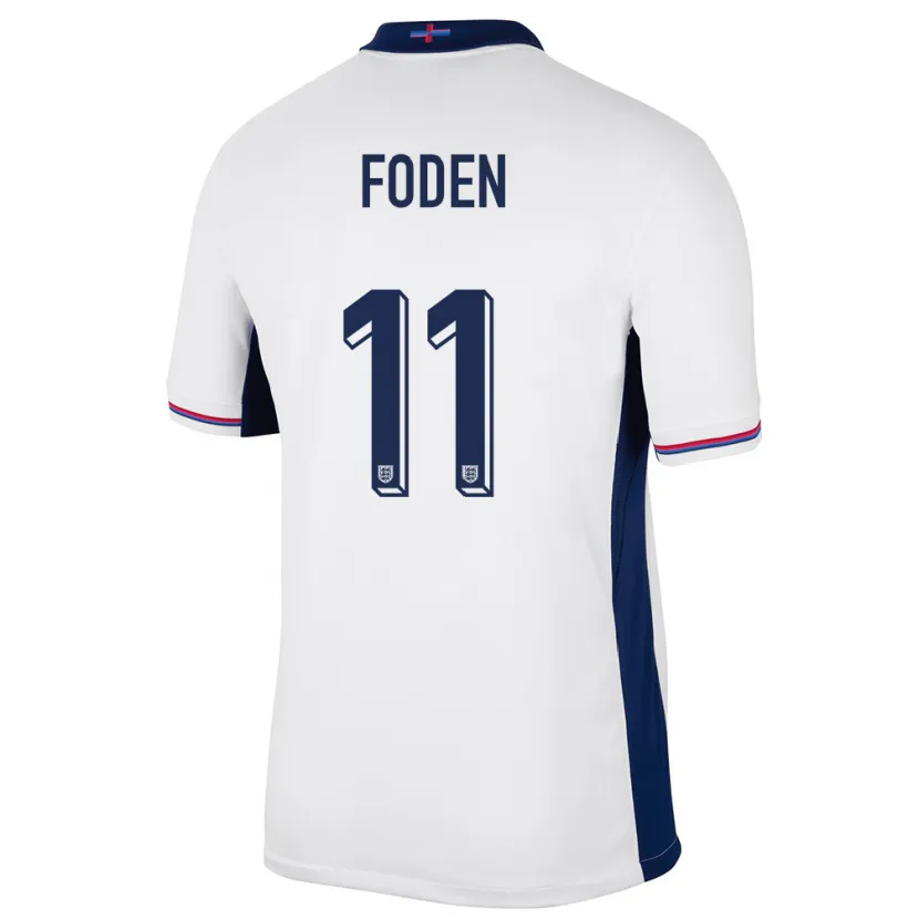 Danxen Dámské Anglie Phil Foden #11 Bílý Domů Hráčské Dresy 24-26 Dres