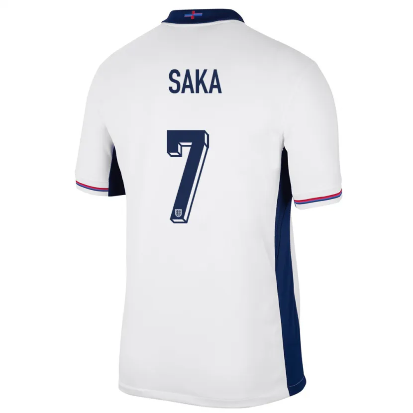 Danxen Dámské Anglie Bukayo Saka #7 Bílý Domů Hráčské Dresy 24-26 Dres
