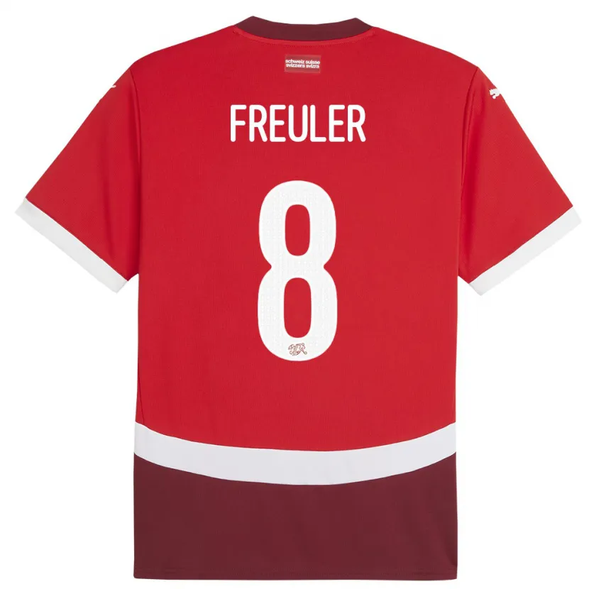 Danxen Dámské Švýcarsko Remo Freuler #8 Červené Domů Hráčské Dresy 24-26 Dres
