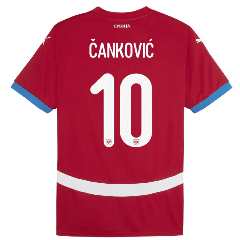 Danxen Dámské Srbsko Jelena Cankovic #10 Červené Domů Hráčské Dresy 24-26 Dres