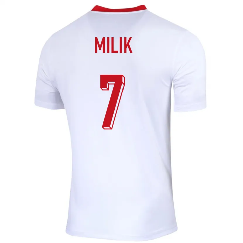 Danxen Dámské Polsko Arkadiusz Milik #7 Bílý Domů Hráčské Dresy 24-26 Dres