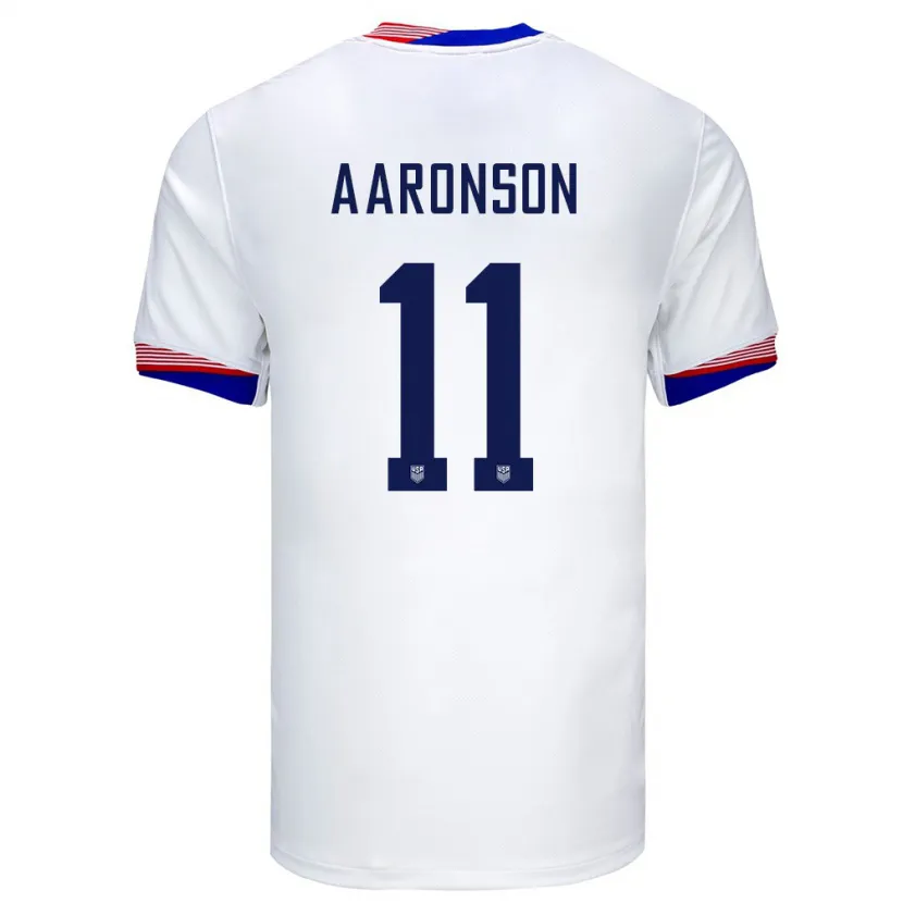 Danxen Dámské Spojené Státy Americké Brenden Aaronson #11 Bílý Domů Hráčské Dresy 24-26 Dres
