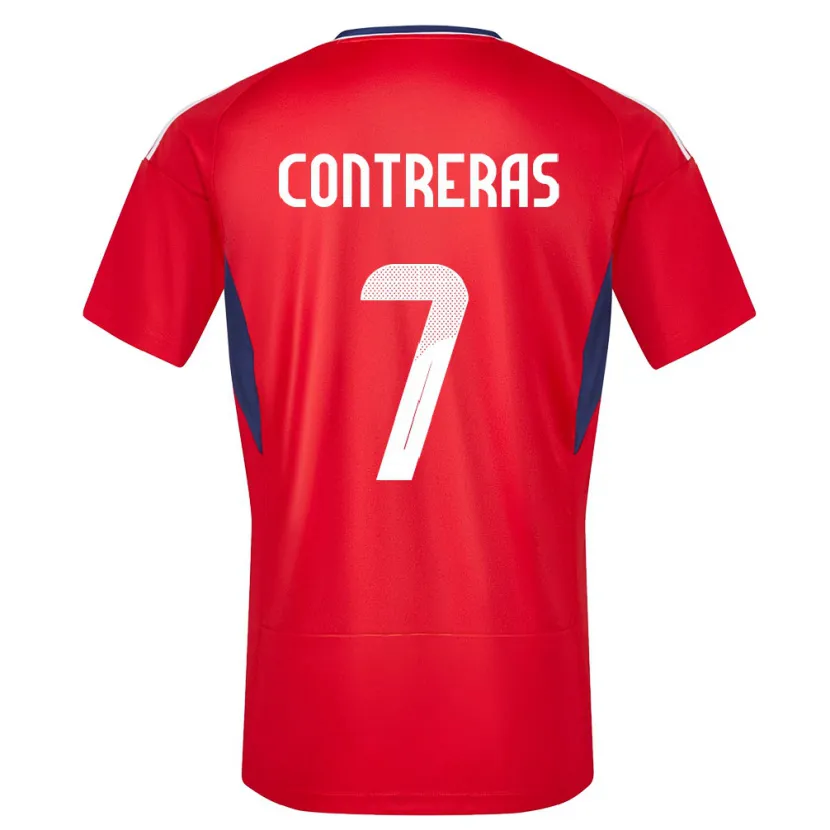 Danxen Dámské Kostarika Anthony Contreras #7 Červené Domů Hráčské Dresy 24-26 Dres