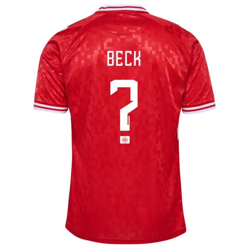 Danxen Dámské Dánsko Julius Beck #0 Červené Domů Hráčské Dresy 24-26 Dres