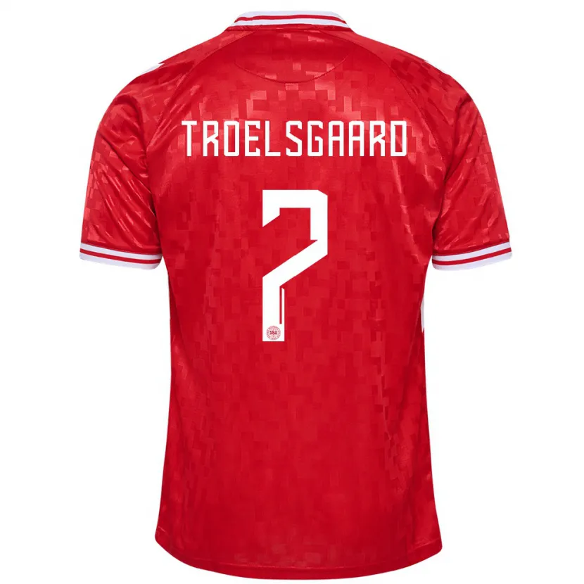 Danxen Dámské Dánsko Sanne Troelsgaard #7 Červené Domů Hráčské Dresy 24-26 Dres