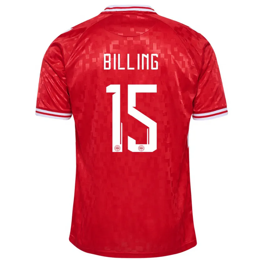 Danxen Dámské Dánsko Philip Billing #15 Červené Domů Hráčské Dresy 24-26 Dres