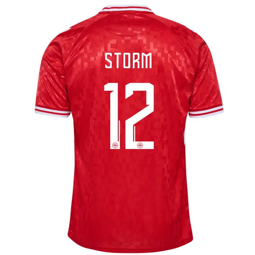 Danxen Dámské Dánsko Tobias Storm #12 Červené Domů Hráčské Dresy 24-26 Dres