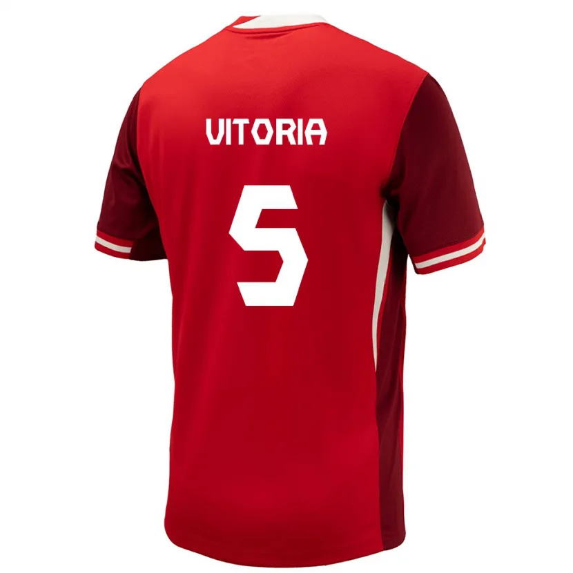 Danxen Dámské Kanada Steven Vitória #5 Červené Domů Hráčské Dresy 24-26 Dres