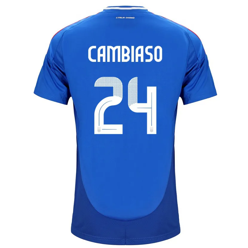 Danxen Dámské Itálie Andrea Cambiaso #24 Modrý Domů Hráčské Dresy 24-26 Dres