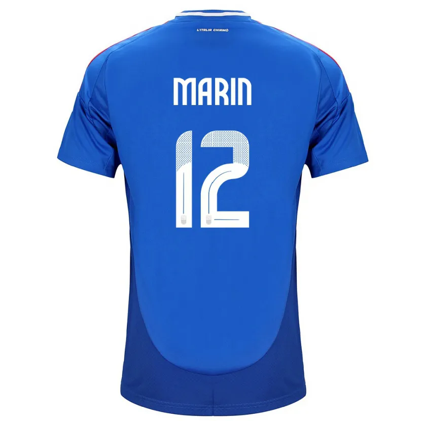 Danxen Dámské Itálie Renato Marin #12 Modrý Domů Hráčské Dresy 24-26 Dres