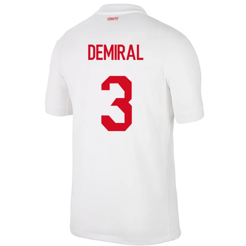 Danxen Dámské Turecko Merih Demiral #3 Bílý Domů Hráčské Dresy 24-26 Dres