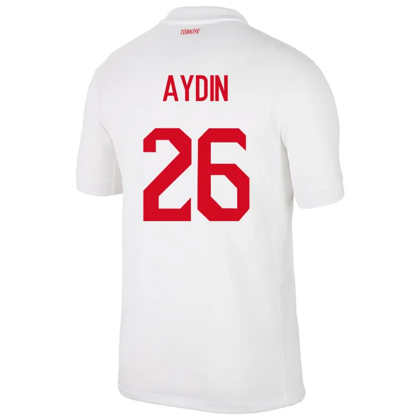 Danxen Dámské Turecko Oğuz Aydın #26 Bílý Domů Hráčské Dresy 24-26 Dres