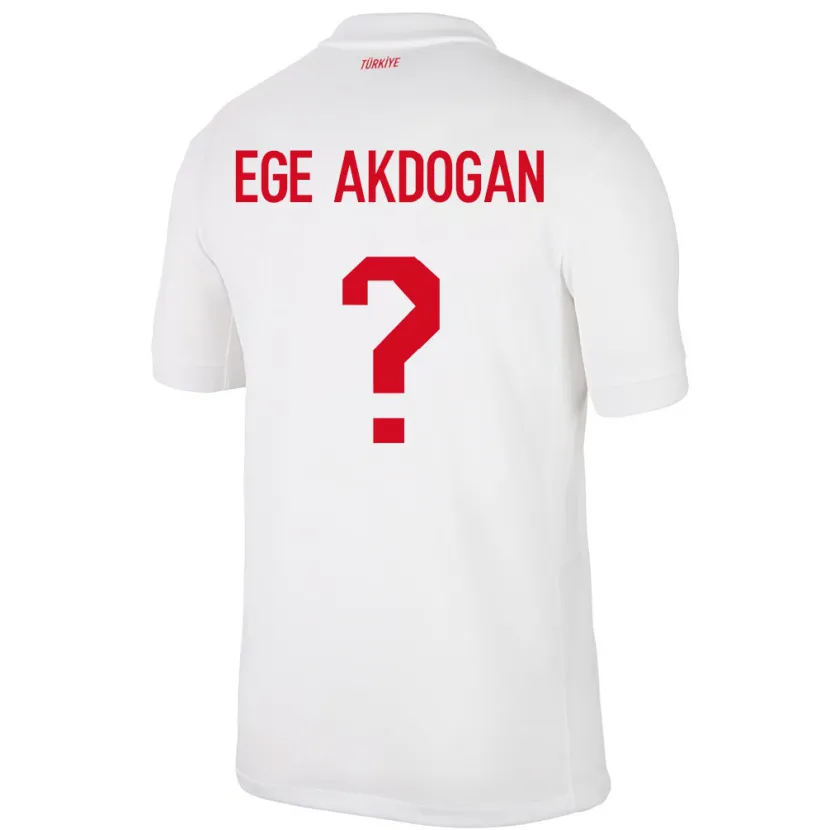 Danxen Dámské Turecko Hasan Ege Akdoğan #0 Bílý Domů Hráčské Dresy 24-26 Dres