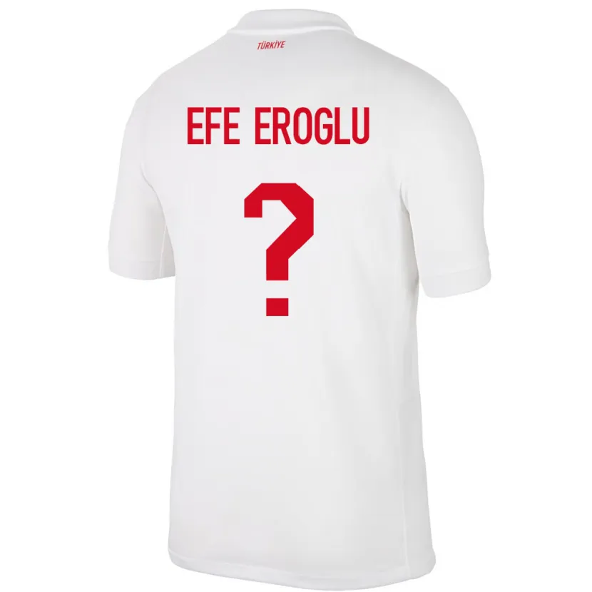 Danxen Dámské Turecko Cem Efe Eroğlu #0 Bílý Domů Hráčské Dresy 24-26 Dres