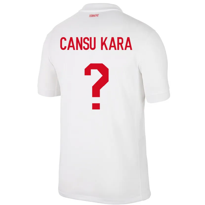 Danxen Dámské Turecko İlayda Cansu Kara #0 Bílý Domů Hráčské Dresy 24-26 Dres