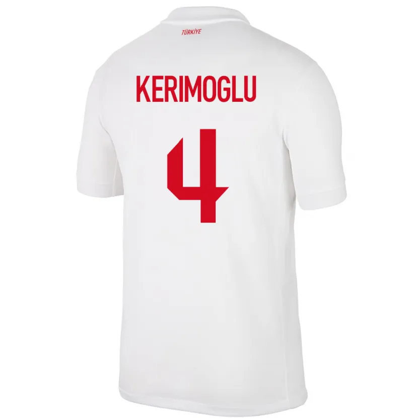 Danxen Dámské Turecko Zeynap Kerimoğlu #4 Bílý Domů Hráčské Dresy 24-26 Dres