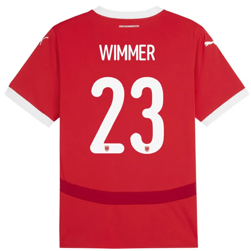 Danxen Dámské Rakousko Patrick Wimmer #23 Červené Domů Hráčské Dresy 24-26 Dres