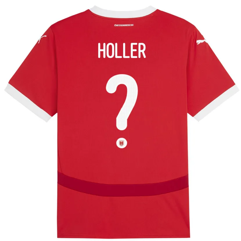 Danxen Dámské Rakousko Julian Höller #0 Červené Domů Hráčské Dresy 24-26 Dres