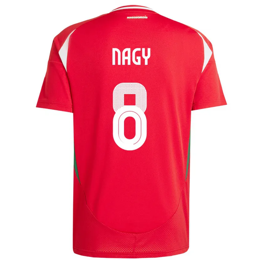 Danxen Dámské Maďarsko Ádám Nagy #8 Červené Domů Hráčské Dresy 24-26 Dres